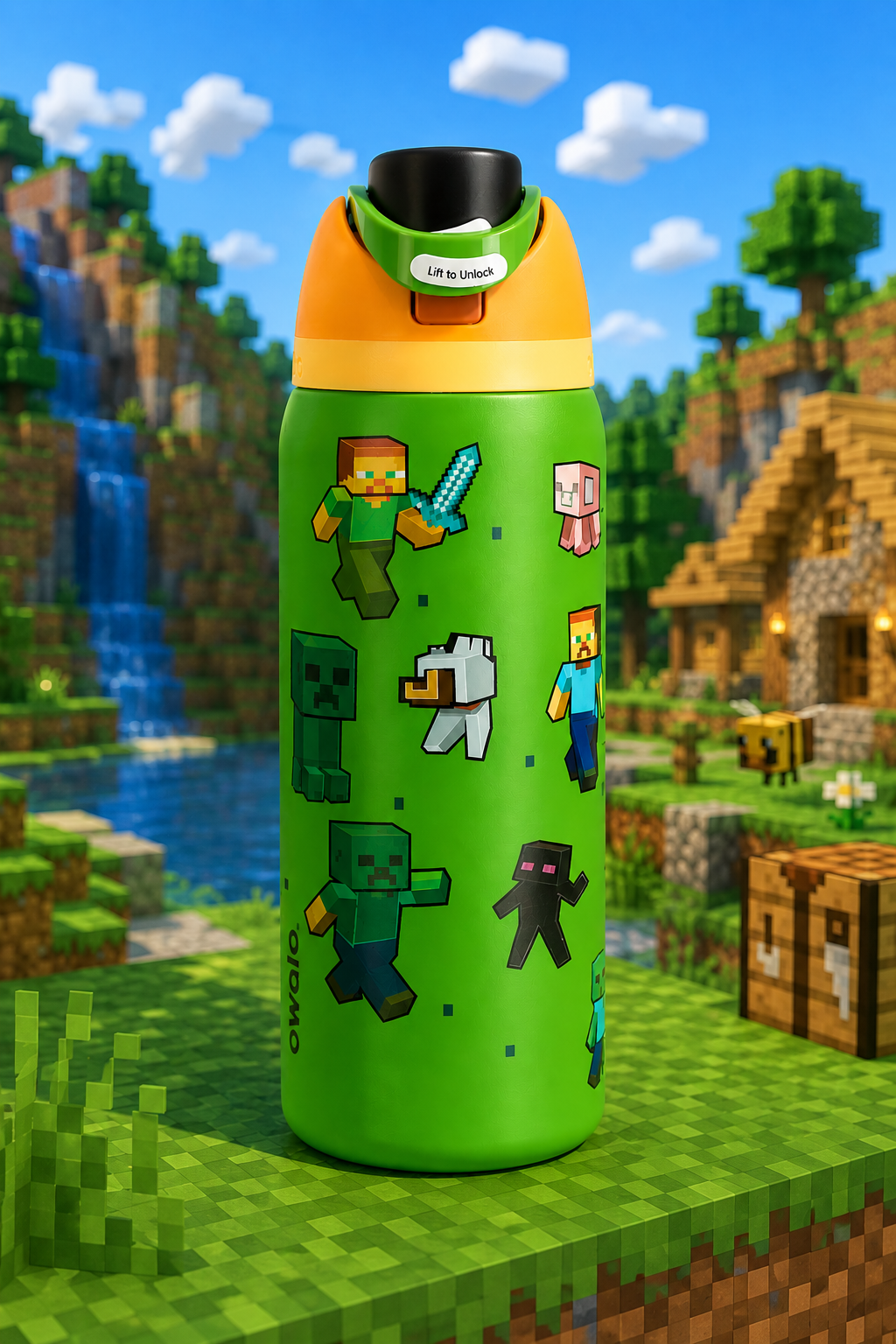 Owala Minecraft FreeSip® Insulated Water Bottle 24 oz