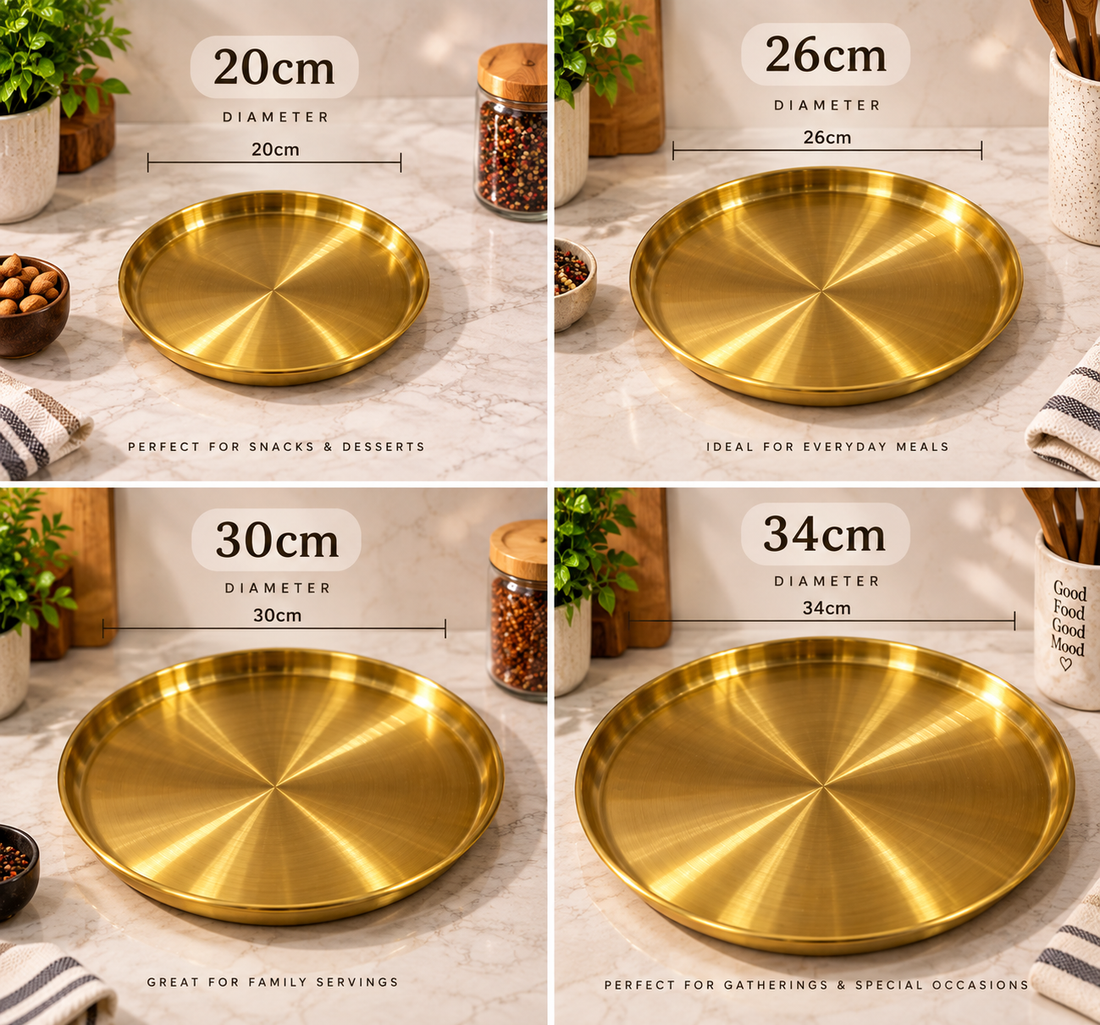 Golden Thali Plate – Premium Serving Plate
