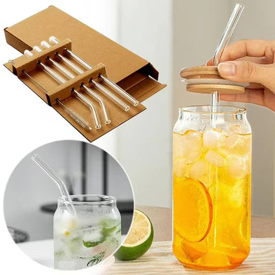 Glass Straw With Cleaning Brush