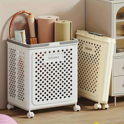 Large Capacity Movable Folding Laundry Basket
