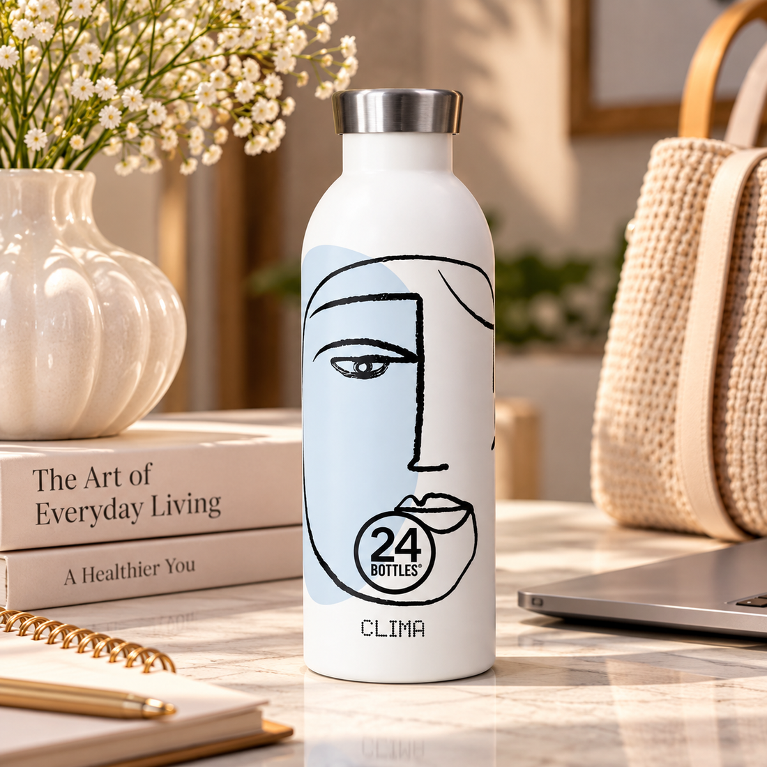 24Bottles Clima Bottle 500ml – White Calypso
