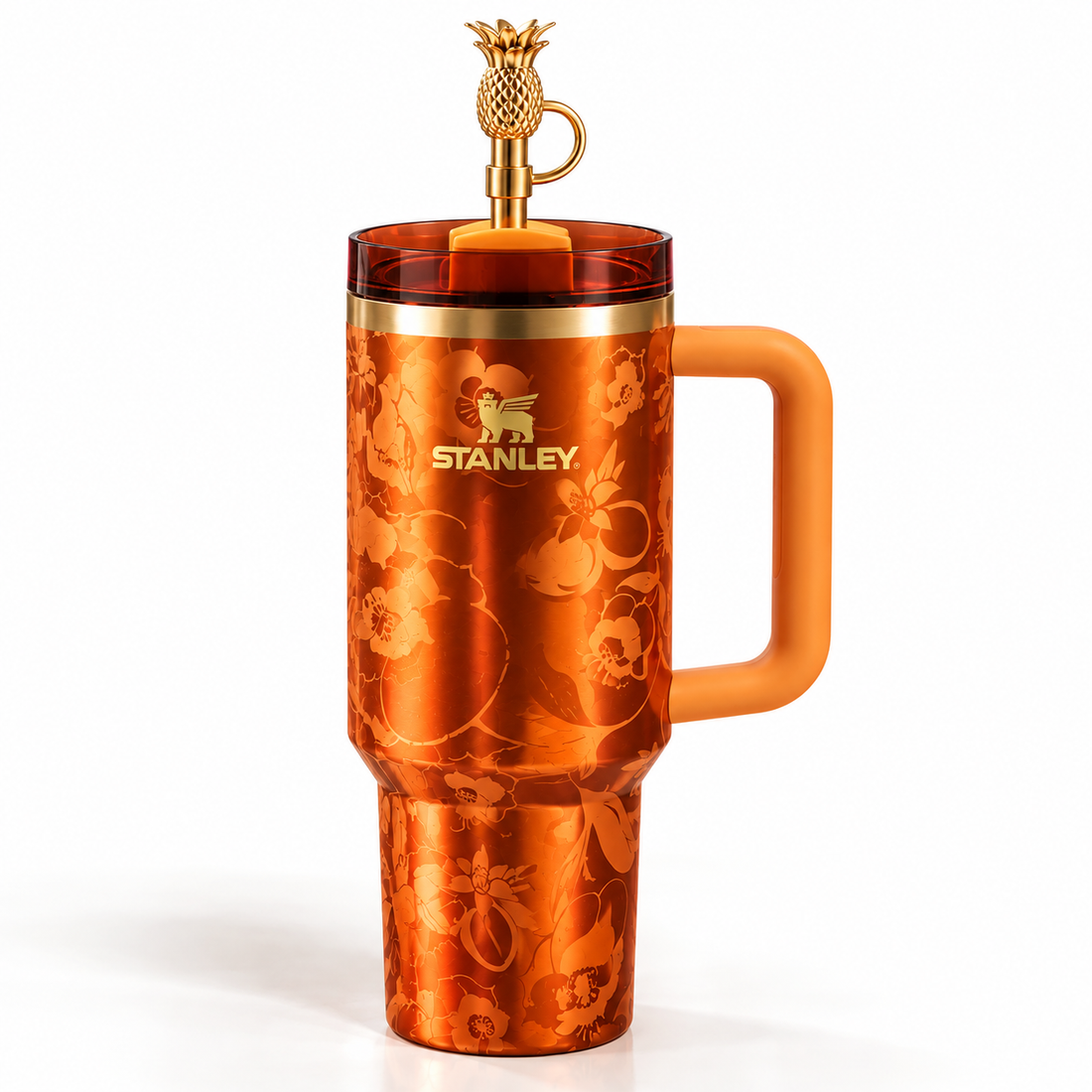 Stanley x Karol G Quencher H2.0 FlowState Tumbler 40oz – Orange Floral