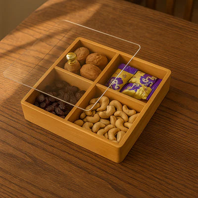 Luxury Bamboo Snack Storage Box