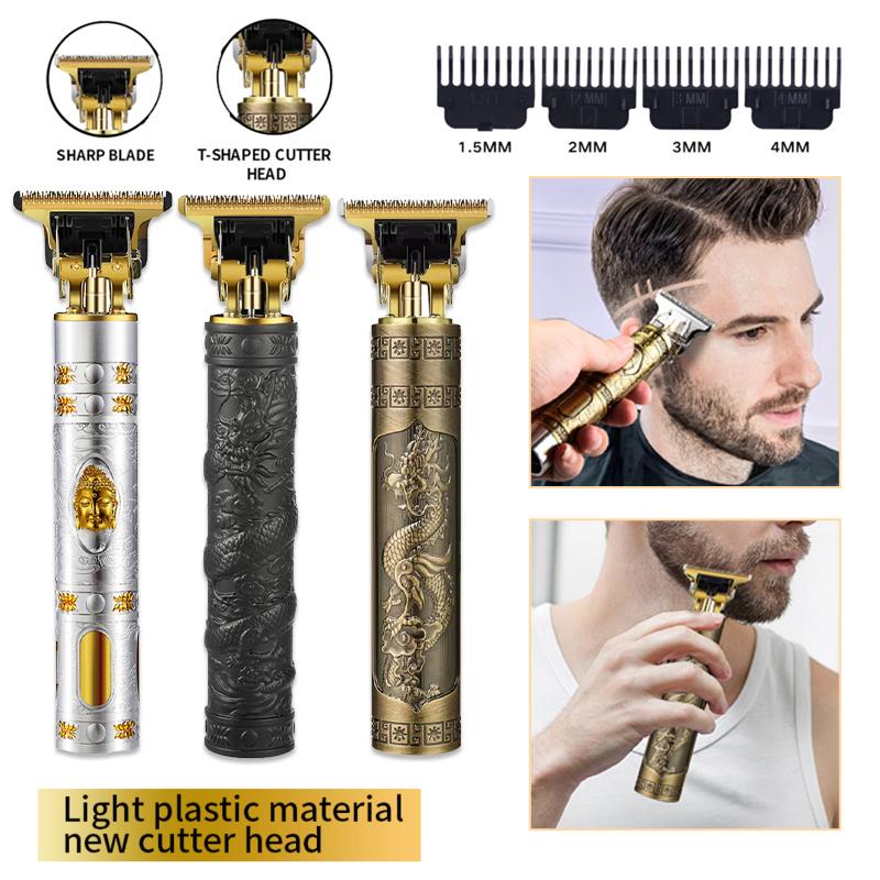 Branded T9 Vintage Beard Trimmer Professional Hair Cut Shaving Machine USB Rechargeable Wireless