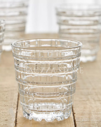 D Chinese Glass Set with Golden Line