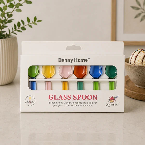 Danny Home 6Pcs Ice Cream Glass Spoon Set