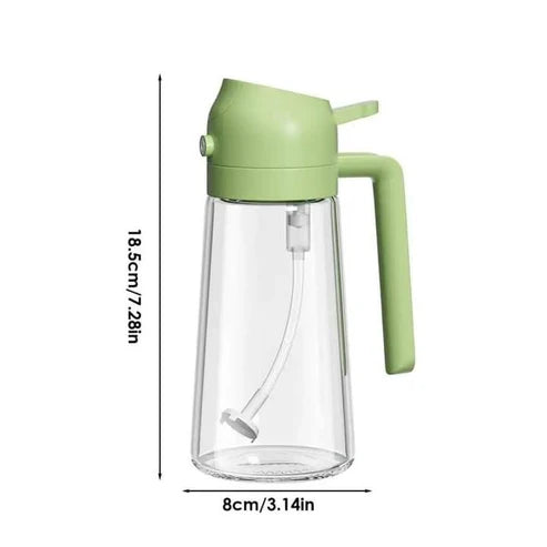 2 In 1 Oil Spray Glass Jug - 450ML