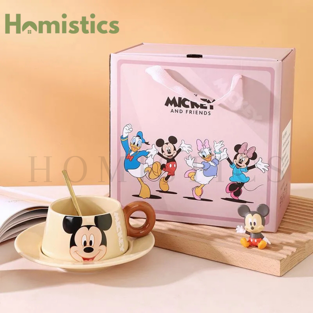 Vintage Walt Disney Mickey Mouse and Friends Cup and Saucer Set - Mickey Mouse