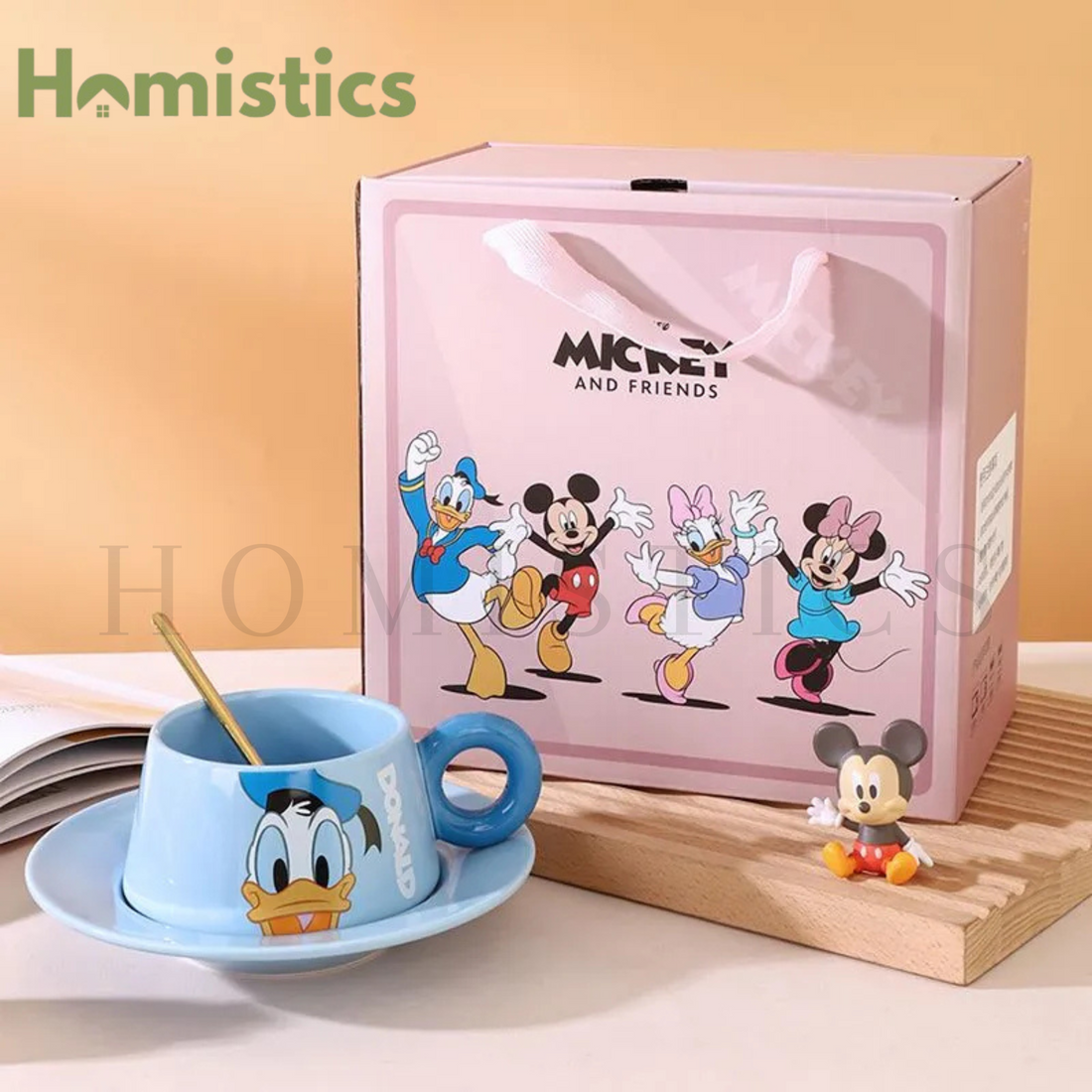 Vintage Walt Disney Mickey Mouse and Friends Cup and Saucer Set - Donald Duck
