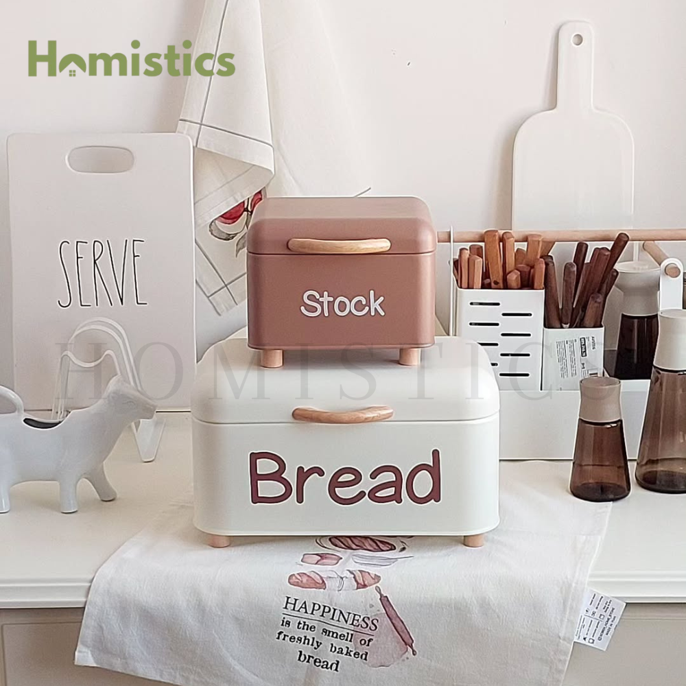 2PCS Bread Bin Set - Premium Tin Storage Containers