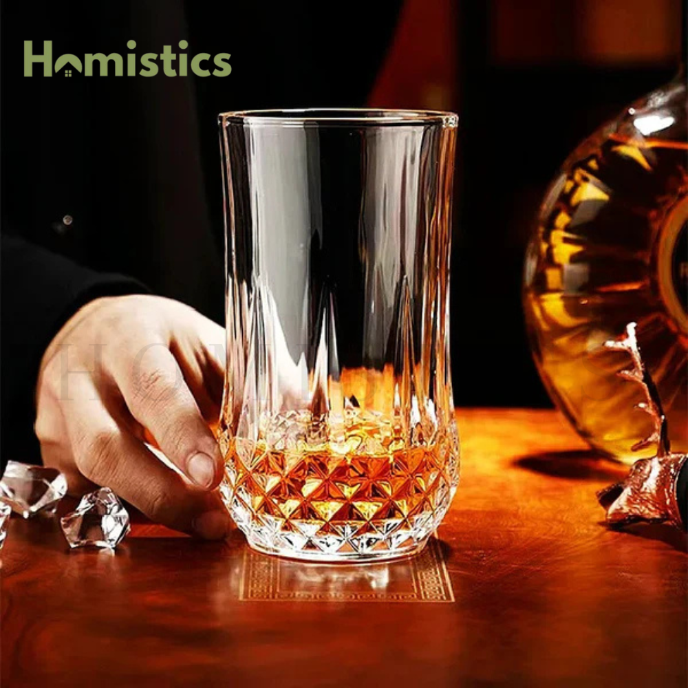 310ml Crystal Base Routine Use Drink Glasses -Everyday Elegance, Redefined