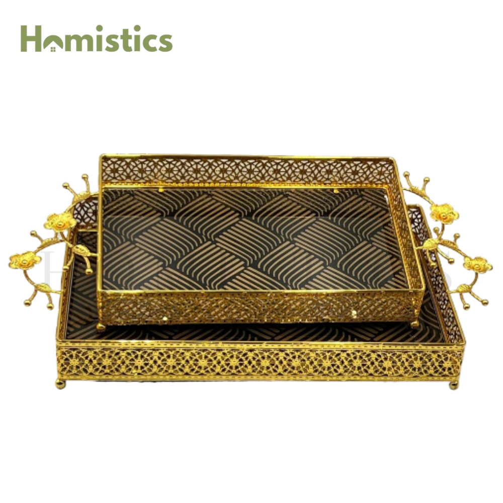 Luxury 2 PCS Rectangle Tray Set (L-04)