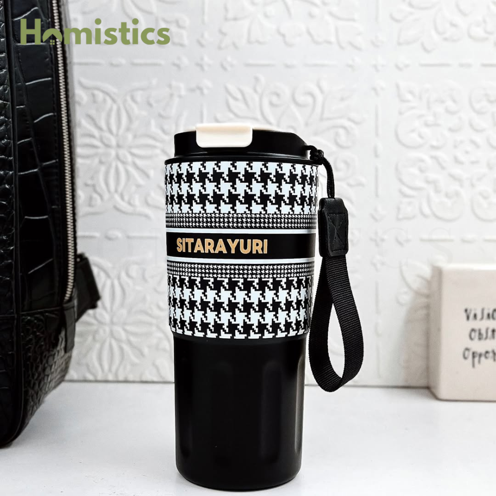 SITARAYURI Printed Travel Coffee Mug – 600ml