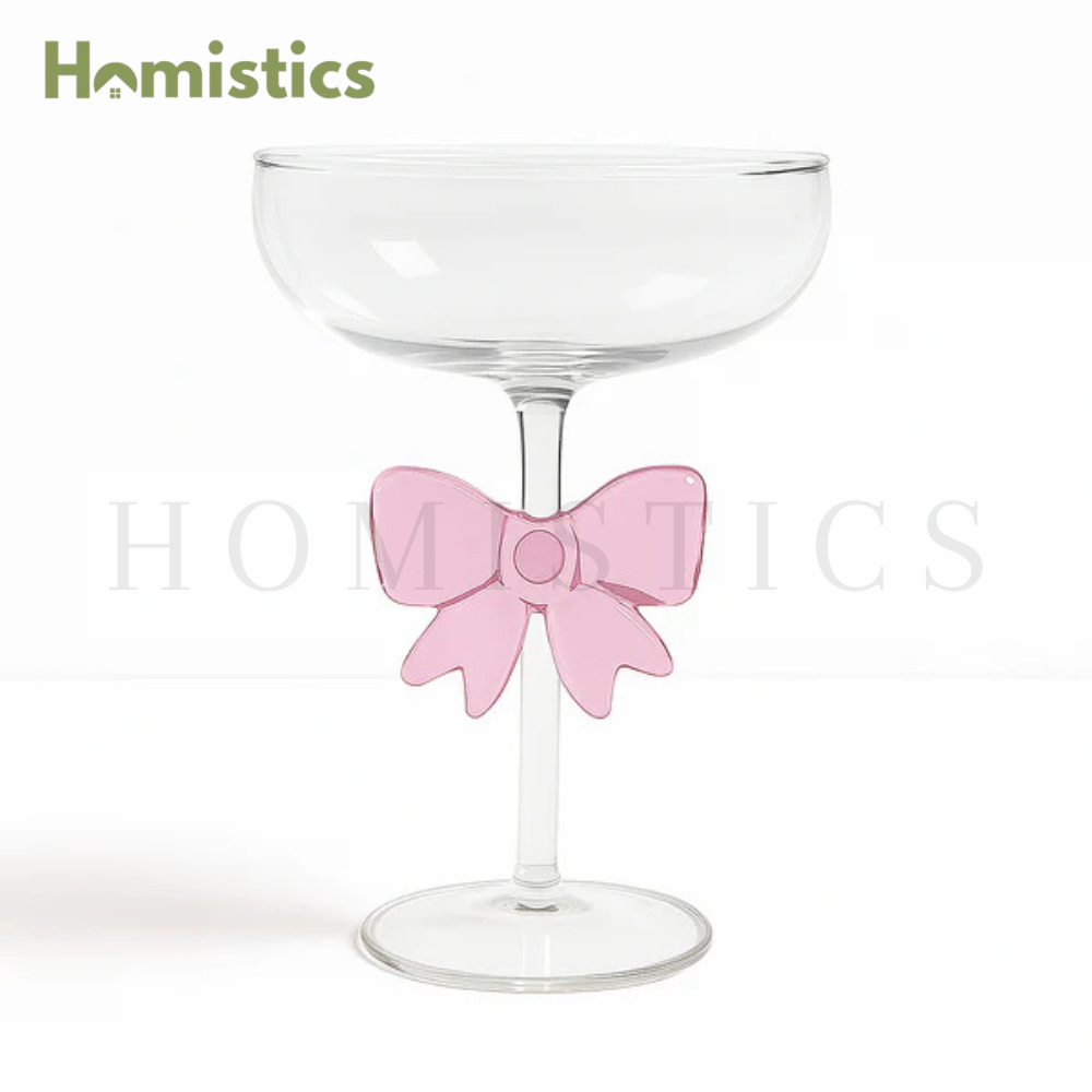 Pink Bow Dessert Glass