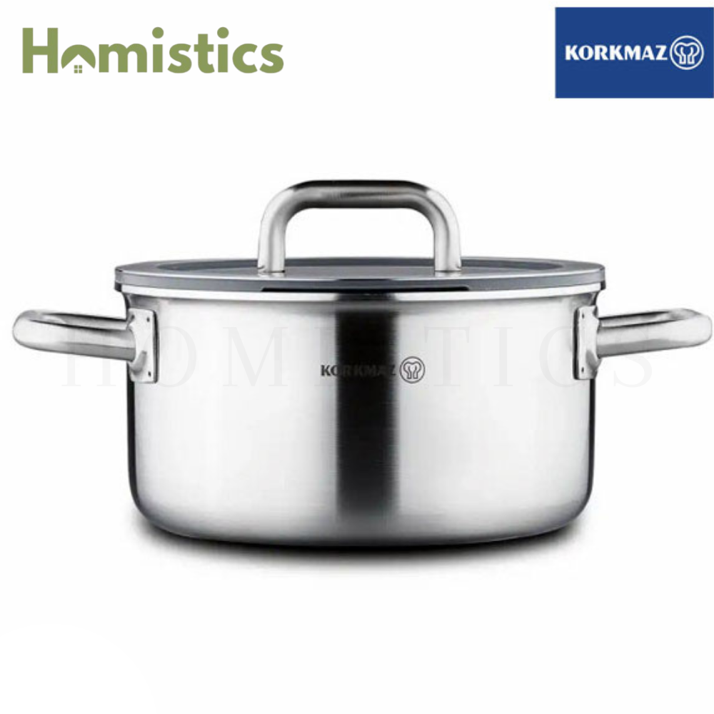 Korkmaz Aura Stainless Steel Cookware Set 8 Pcs