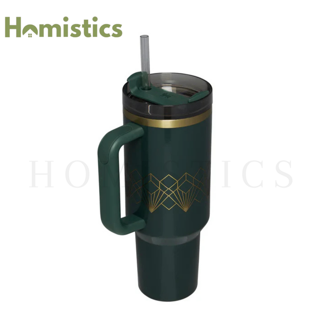 Deco Collection Quencher H2.0 FlowState™ Tumbler | 40 OZ - Forest Gloss Deco