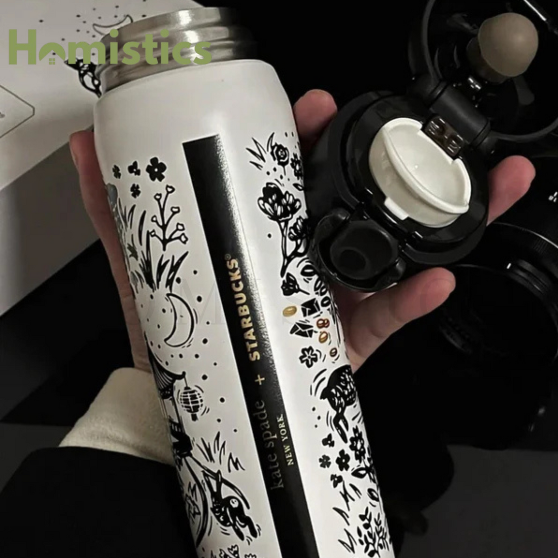 STARBUCKS Insulated Tumbler - White & Black - 450ml