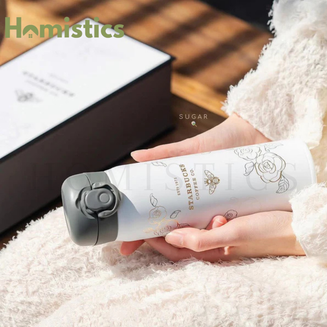 SB Insulated Tumbler - White & Grey - 420ml