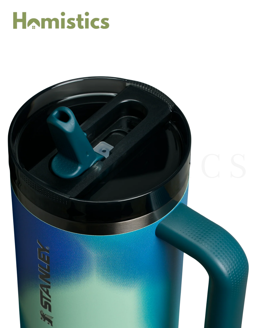 The Quencher ProTour Flip Straw Tumbler  40 OZ - Coastal Teal Motion
