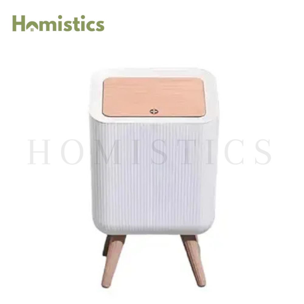 Indoor trash Bin With Wooden Feets
