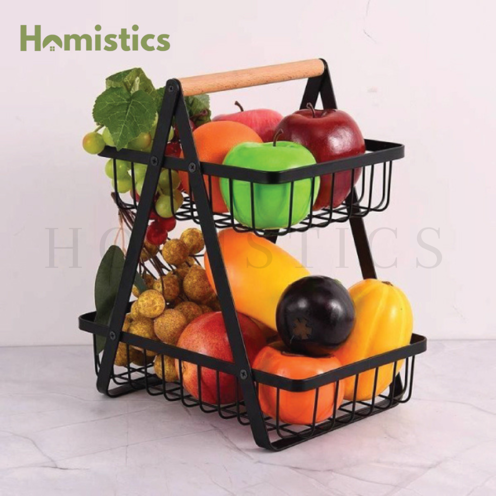2-TIER METAL FRUIT BASKET