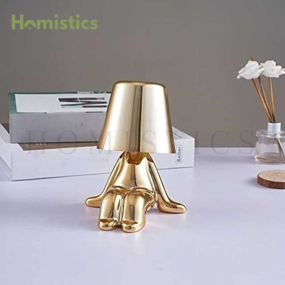 Italy Little Golden Man Night Light Thinkers Lamp Art Decor Lamp