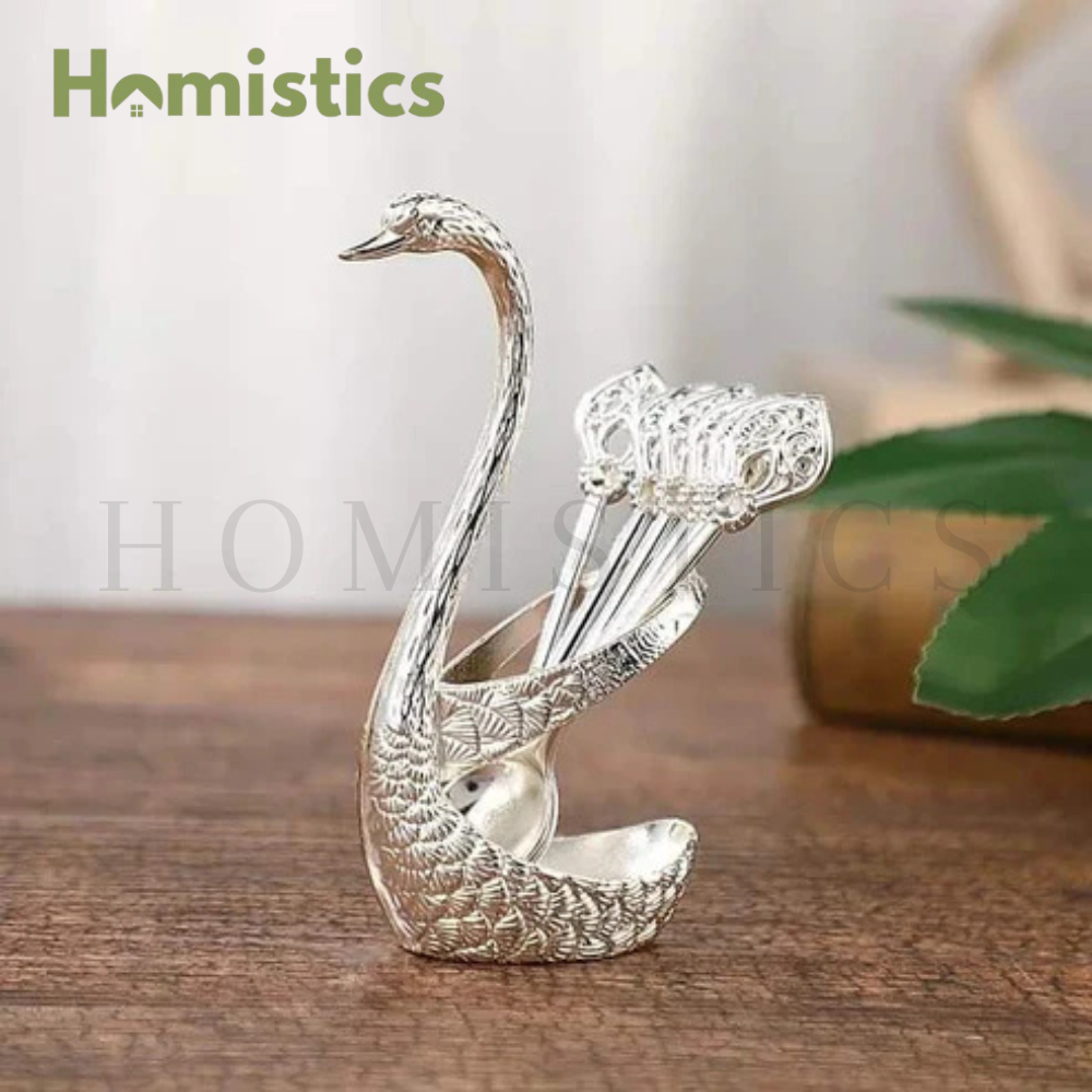 Stainless Steel Creative Spoon Set With Stand