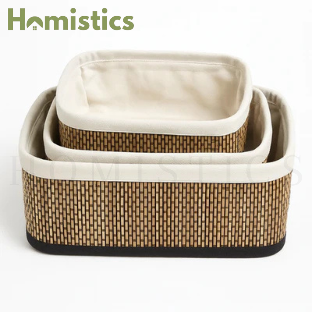 Multipurpose Bamboo Basket Set - Rectangular