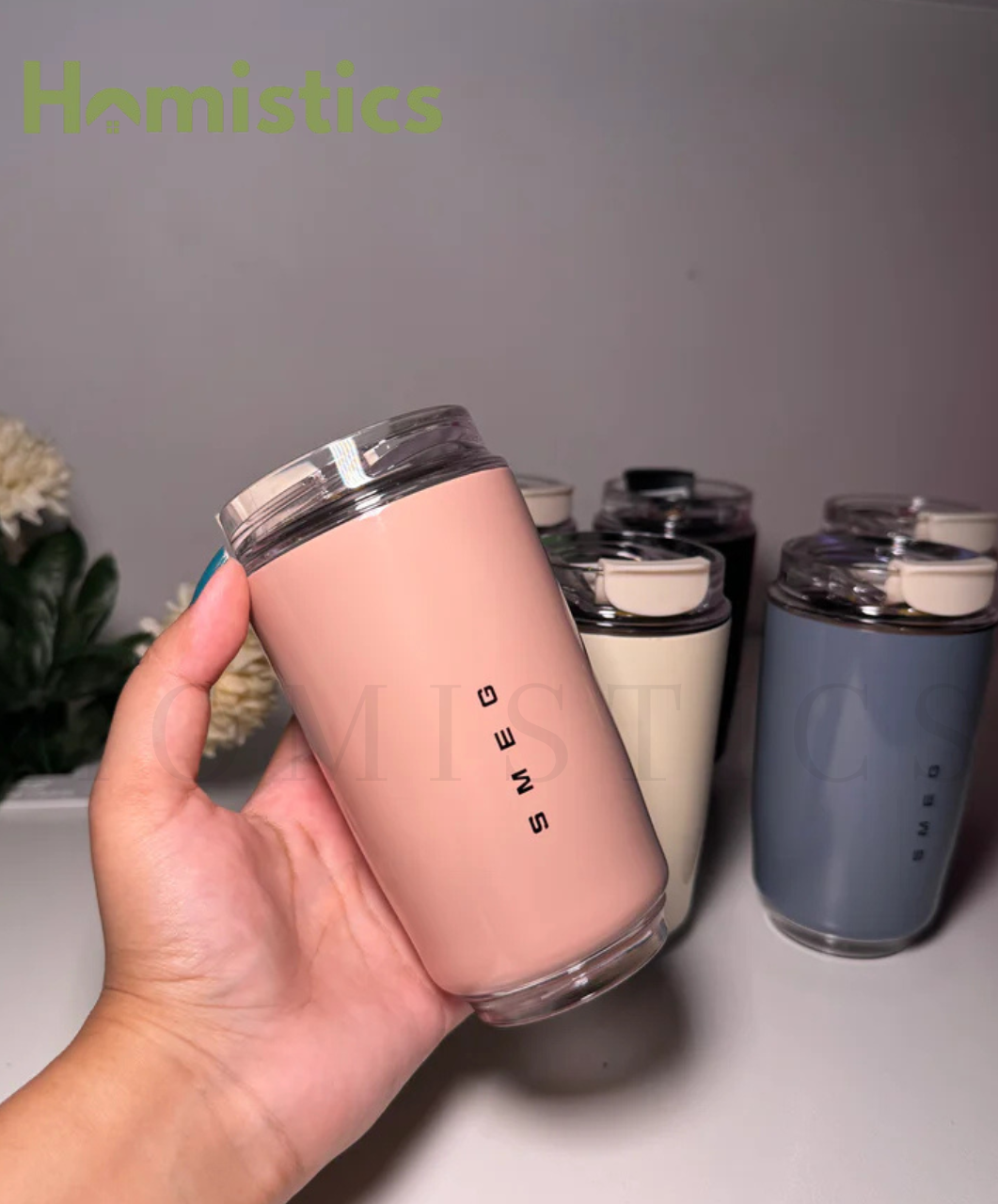 Smeg 240ml Hot & Cold Tumbler Glass (Pink)