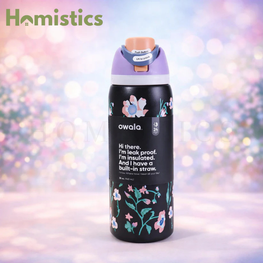 Owala FreeSip® Midnight Garden 32OZ Bottle Urban Outfitters