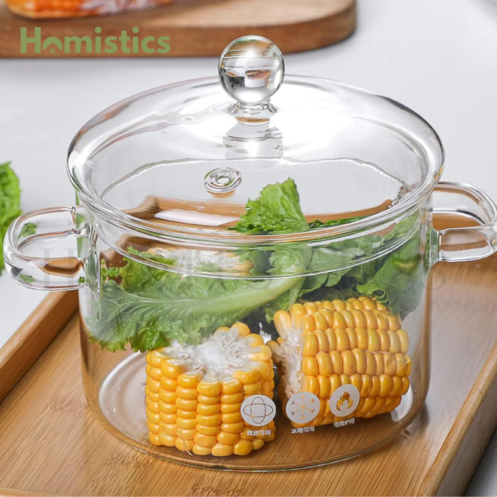 2.5ltr Fireproof Glass Cooking Pot