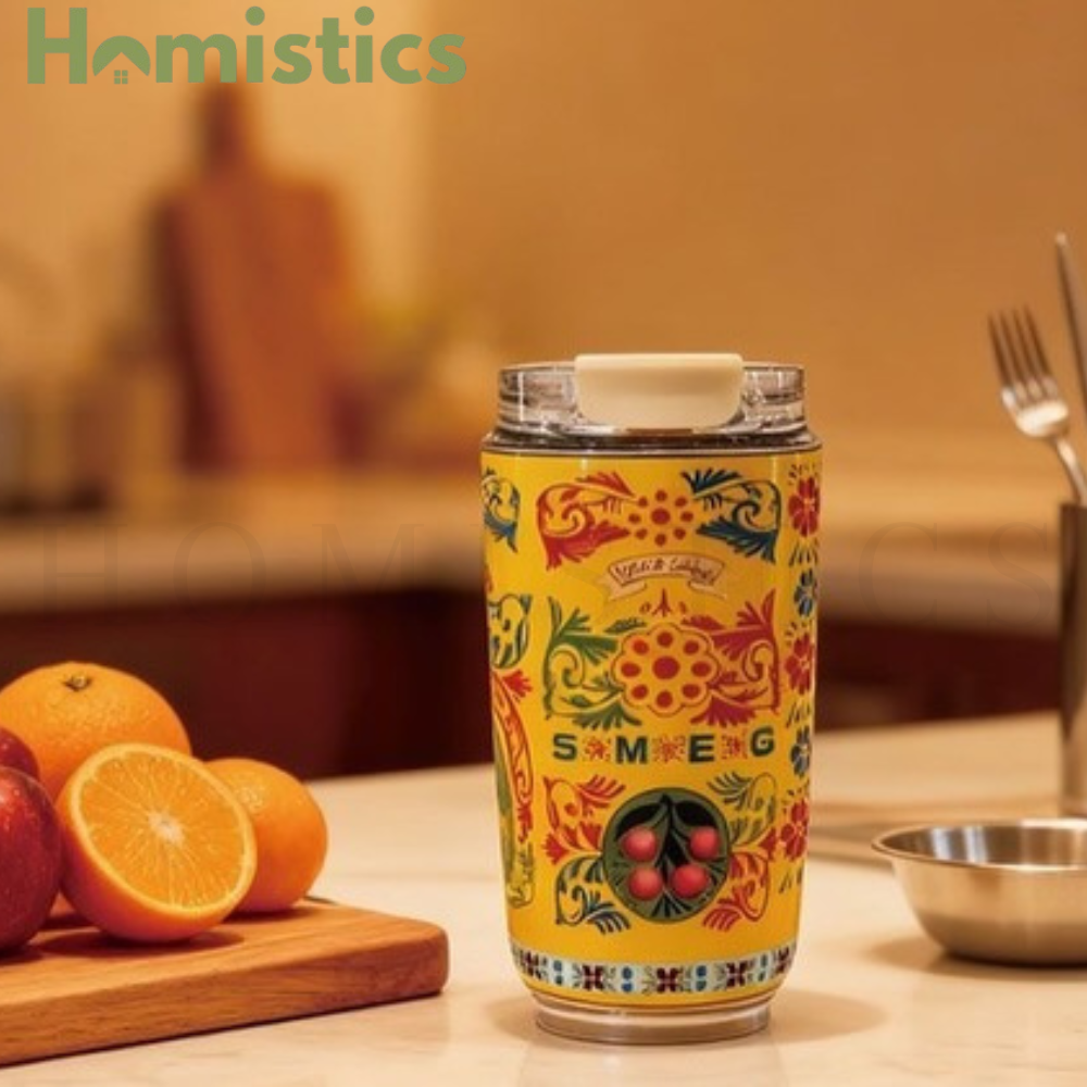 SMEG x Dolce & Gabbana Coffee Cup 320ml | Leakproof Travel Mug (Hot & Cold)