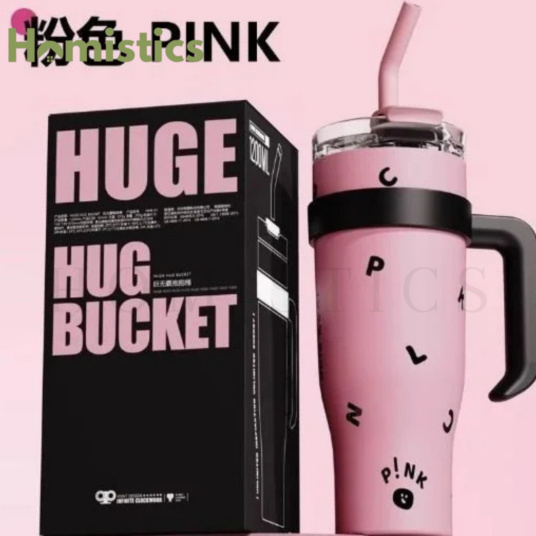 40Oz Stylish Stainless Steel Tumbler with Steel Straw