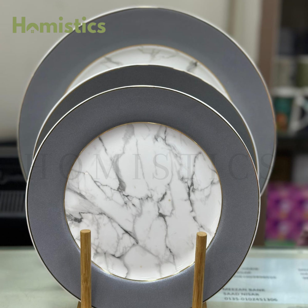 18-Piece UK Parliament Brand Bone China Plate Set