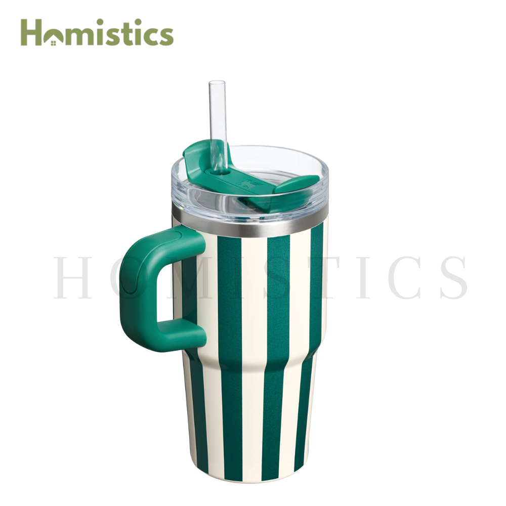 The Quencher H2.O FlowState™ Tumbler with Handle | 20 OZ | Emerald Cabana Gloss