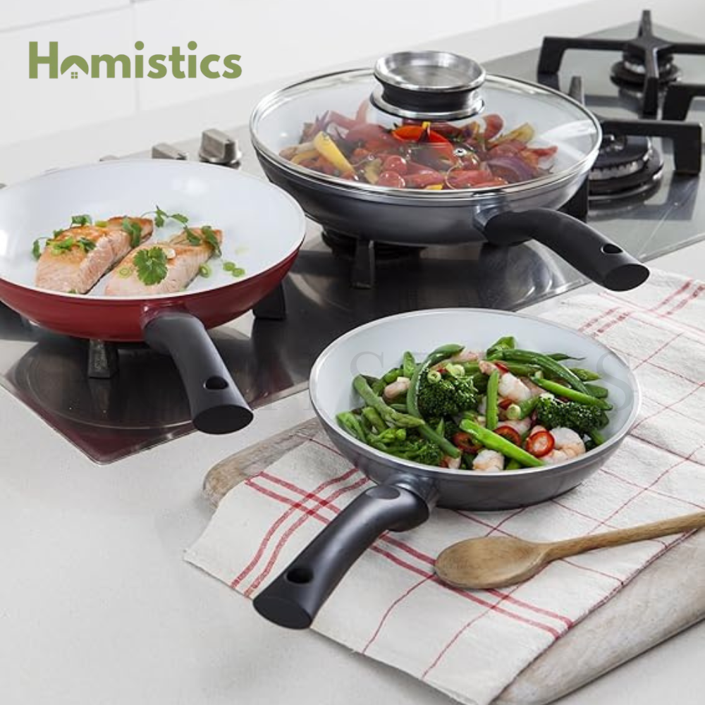 24cm TVS Ceramic Coat Frying Pan - Original Made in Italy