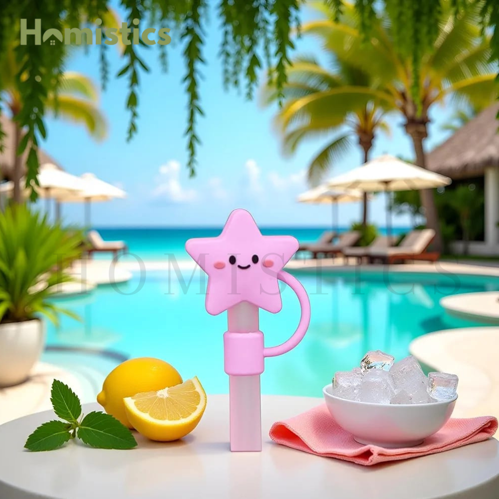 Cute Star Straw Cover for Stanley Tumbler – Dustproof & Reusable