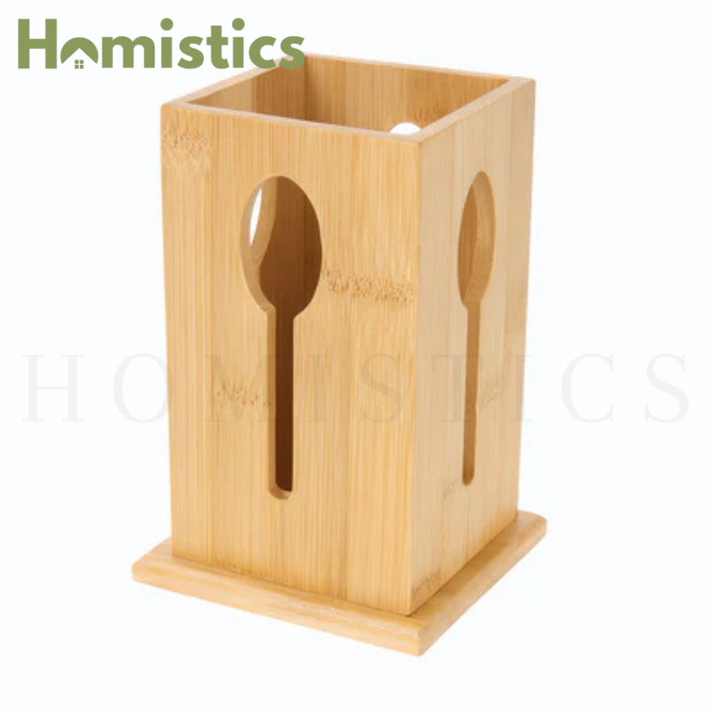 Bamboo Cutlery Holder