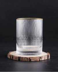 Crstal Glass Ridged Strip Gold Rip Glass
