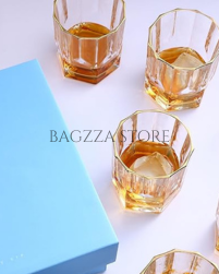 Diamond Shape Water Glass Set- Set of 6
