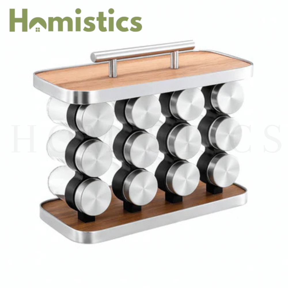 12 Jar Countertop Spice Organizer Rack