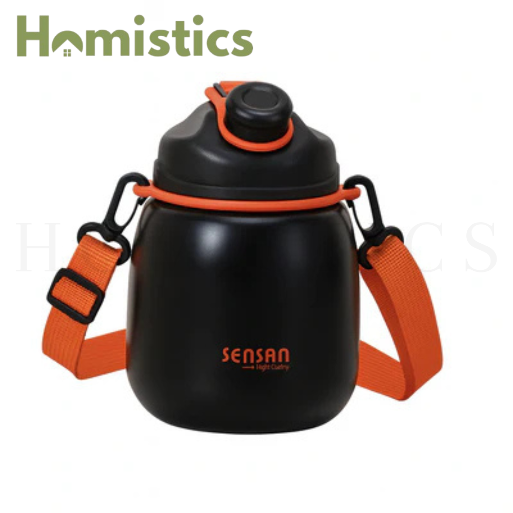 800ml Outdoor Vacuum Flask Sport Water Bottle - Black