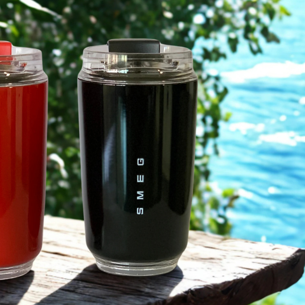 SMEG Stainless Steel Travel Coffee Mug | Black