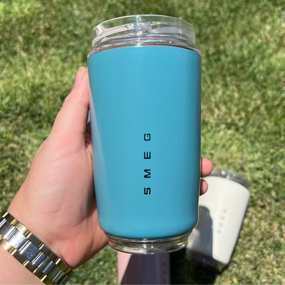 SMEG Stainless Steel Travel Coffee Mug | Blue