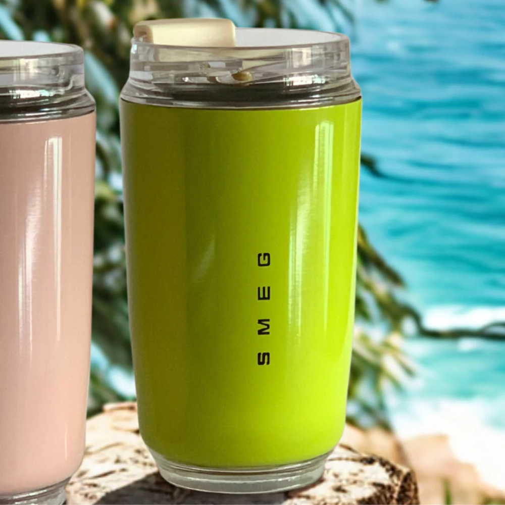 SMEG Stainless Steel Travel Coffee Mug | Green