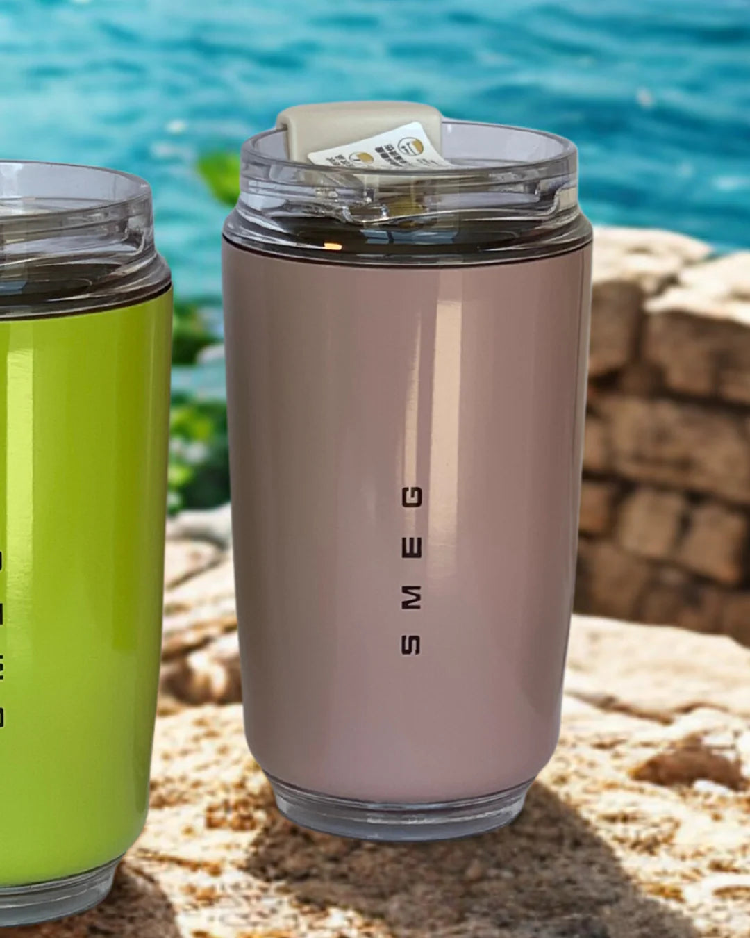 SMEG Stainless Steel Travel Coffee Mug | Pink