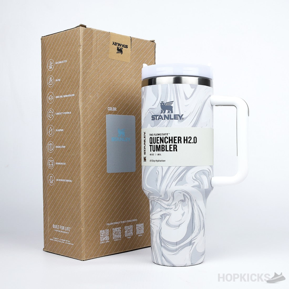 Stanley Quencher Tumbler Swirl Marble Pattern 40 OZ