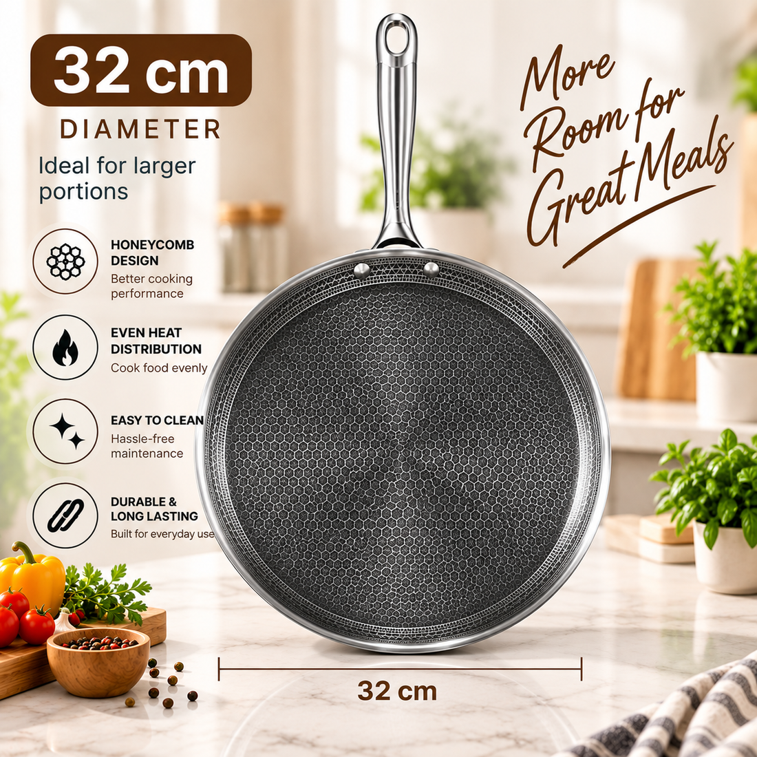 CONTAY Honeycomb Pan – 28cm & 32cm