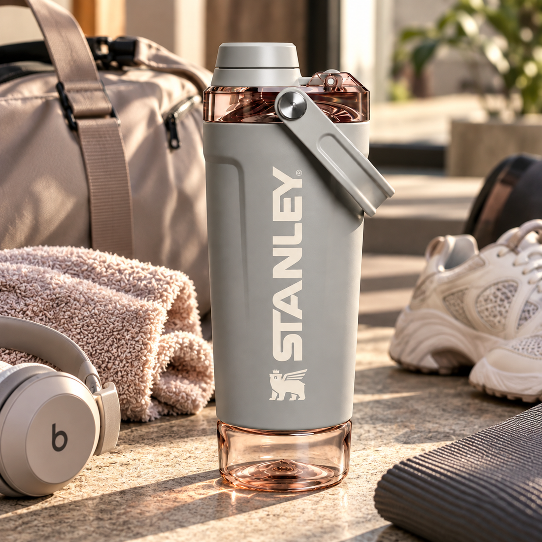 Stanley Activate Shaker Bottle 20 oz | Sage Grey