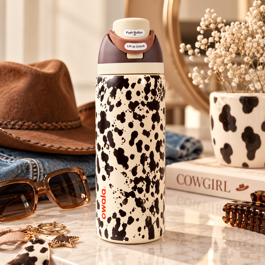 Owala FreeSip 32oz Insulated Bottle – Cow Girl